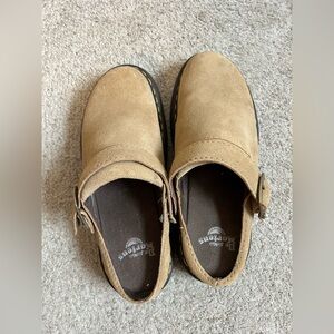 Dr. Martens Tan clog shoes; size 10; $100